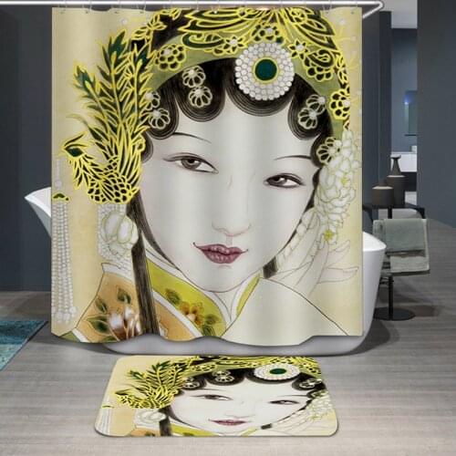 Classical Digital Printing Curtain Polyester Waterproof Individuality Bathroom Partition Curtain Bathroom Shower Curtain 180x200