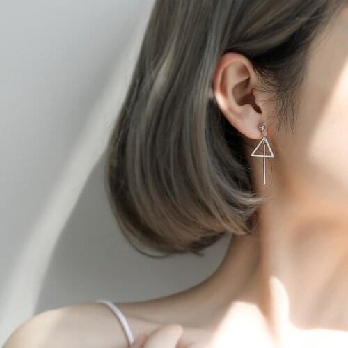 Geometry Drop Earrings for Women Metal Elegant Hollow Piercing Korean Tassel Dangling Korea Earrings Jewelry