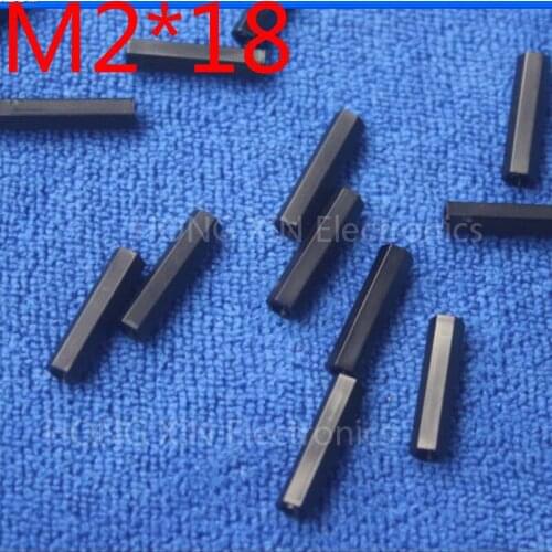 M2*18 1pcs Black nylon Standoff Spacer Standard M2 Female-Female 18mm Standoff Kit Repair Plastic parts Accessories High Quality