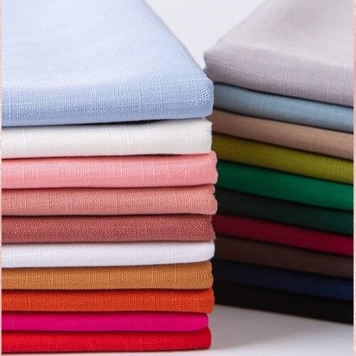 100% Linen Fabric Material For Garments Clothing Sewing Customed For Dress DIY Handmade Pure 158 Color Yarn Weaving Breathable