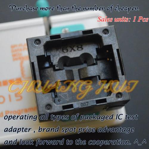 BGA24 to DIP8 Adapter TFBGA24 Programmer Adapter for SPI FLASH size=6x8mm Pin sorting=4x6 Pitch=1.0mm