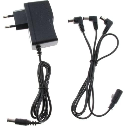 EU Standard Guitar Effector Power Supply Adapter Charger Cable for Electric Guitar Parts Accessories