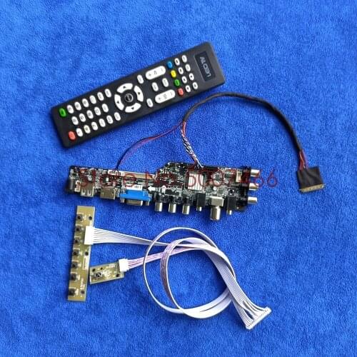 For LP173WD1-TLD1/TLD2/TLD3/TLD4 VGA USB TV 3663 1600*900 universal LVDS 40-Pin DVB digital panel LCD Controller board Kit