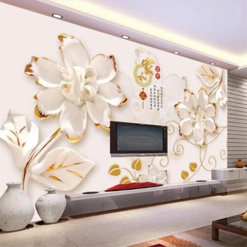 Wellyu Custom photo wallpaper 3d papel de parede large mural embossed flowers fashionable living room обои background wall paper