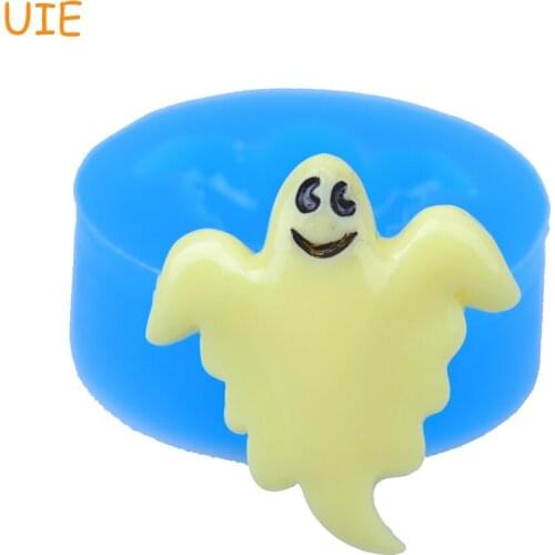 JYL257U 28.1mm Halloween Ghost Flexible Silicone Mold - Fondant Cake Decorating Tools, Chocolate, Candle, Sugarcraft, Resin Mold