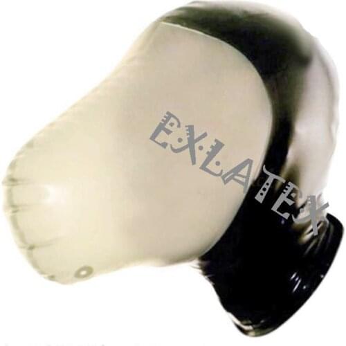 Latex Hood Deadpool mask Latex Rubber Anatomical Vacuum Mask with Breathing Hole with Back Zipper bdsm Hood Latex Mask Fetish