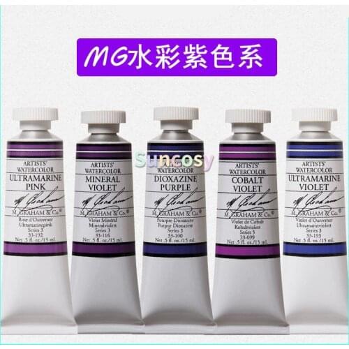 M.GRAHAM & CO M. Graham Purple Series Artists' Watercolors 15ml, Stronger, Truer Colors Made with Northwest Blackberry Honey