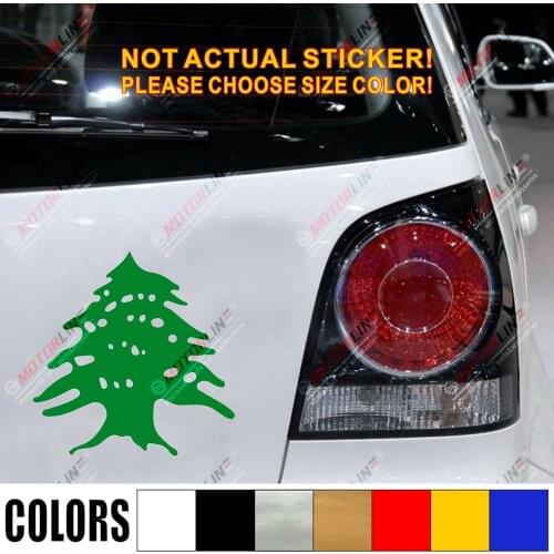Cedar Of Lebanon National Flag of Lebanon Car Truck Decal Sticker Vinyl Die cut no background, You choose size and color