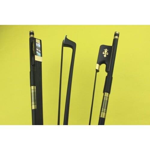 New PRO black Carbon fiber viola bow black horse hair ebony frog
