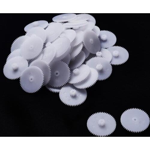 New 50/52/56 Teeth Model 50102A/502A/522A/562A Plastic Gear 2mm Hole Diameter Toy Motor Parts Accessories 10~50pcs High Quality