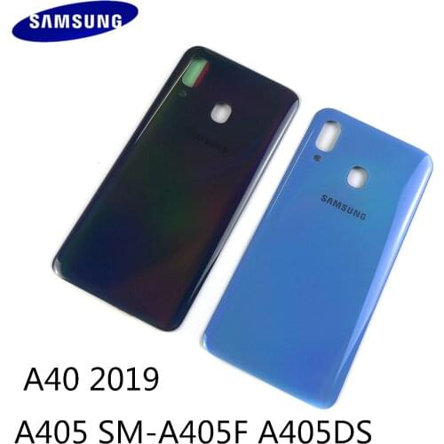 Original For SAMSUNG Galaxy A40 2019 A405 SM-A405F A405DS Housing Battery Back Cover Rear Cover With Adhesive Glue+Logo