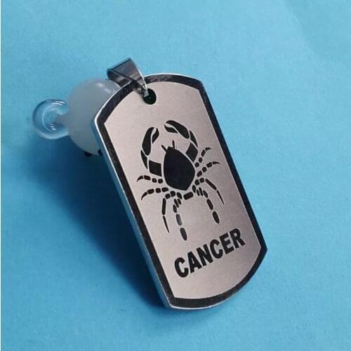 Trendy Stainless Steel Men 12 Zodiac Sign Jewelry Horoscope Scorpio Necklaces Aries Leo Pendant Constellations Birthday Gift