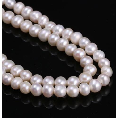 Natural Freshwater Pearl White / Purple / Pink Potato Shaped Making Necklaces Bracelets And Earrings For DIY 6-7 mm