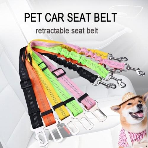 Pet Dog Traction Belt Car with Buffer Elastic Reflective Rope Traction Harness Pets Leashes Supplies Dogs Accessoires