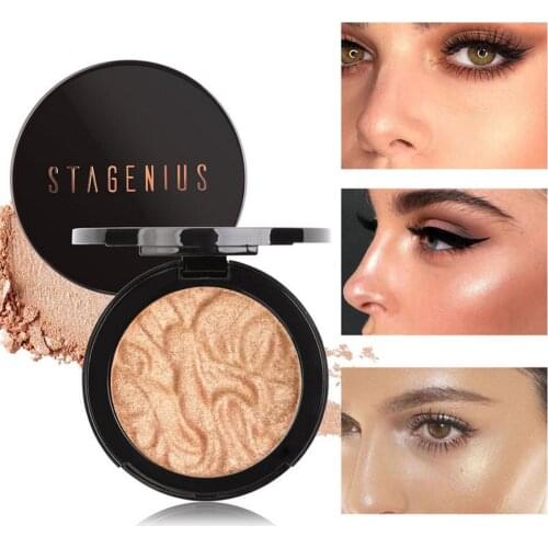 Face Highlighter Powder Powder For Bronze Cheek 3D Facial Contour Brightening Makeup Longlasting Brightening Glitter Makeup Tool