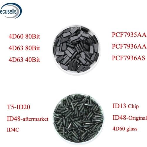 SALE! ID4D60 4d60 80bit 40Bit 4D63 T5-ID20 ID48 ID4C ID13 PCF7935AA PCF7936ASBlank Transponder Car Key Chip