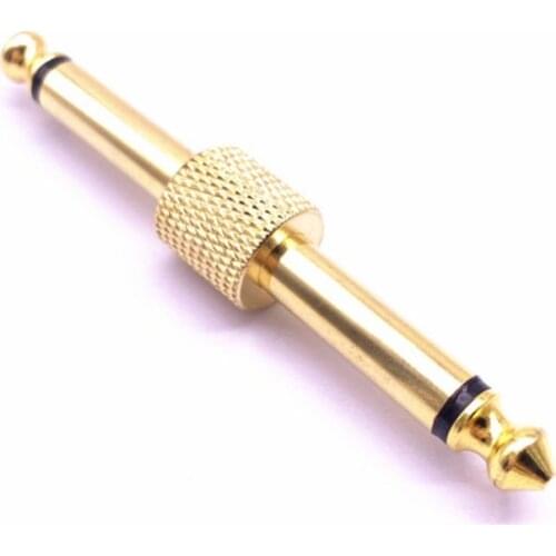 1pc 6.35 mm 1/4 inch Guitar Effects Pedal Connector Coulper Jack Interface Cable Adaptor Electric Pedal Board pedal 6.5 RCA