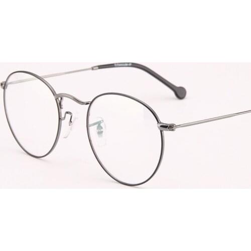 Width-135 Retro women Pure titanium glasses frames ultra light fashion brand myopia prescription glass male round female eyewear