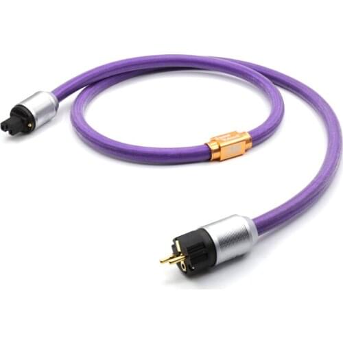 Free shipping high end xlo Limited Edition AC Power Cord European power cable with gold plated EU verion plugs connection