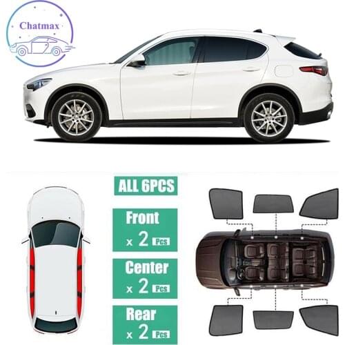 For Alfa Romeo Stelvio Window Sunshade UV Protection Ray Blocking Mesh Laser Block Black Net Yarn