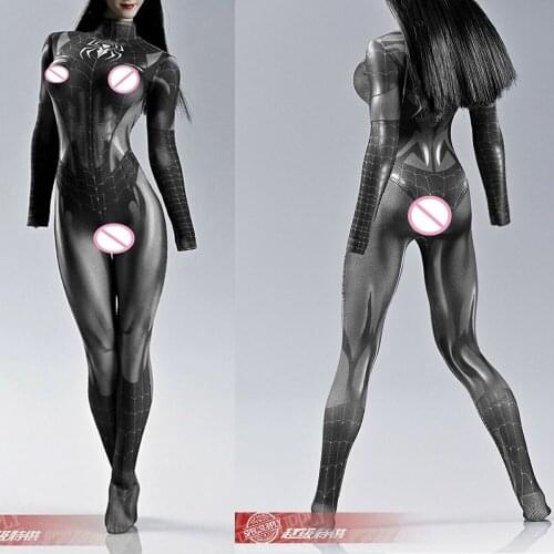 1/6 Women Tight Suit Clothes Elastic Oversuit Fit 12'' PH JIAOU Female Figure Body In Stock