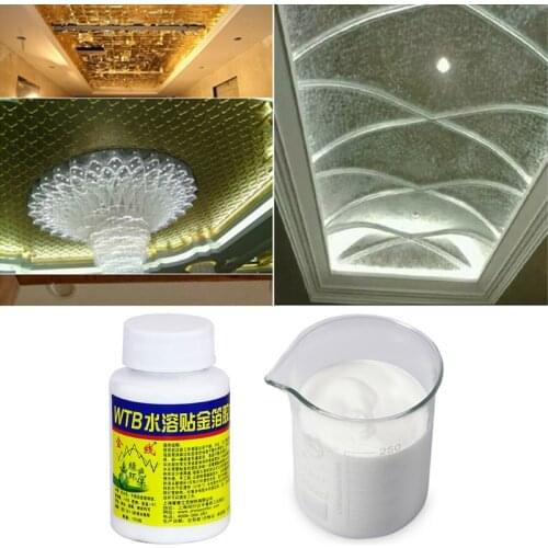 Gilding Glue Gold Leaf Foil Water-based Glue for Metal Foil Sheets Arts Craft Paper Home Decortion 100ml/bottle Gilding Adhesive