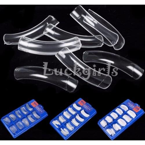 100 Pcs Natural Clear UV Gel French Acrylic False Nail Art Salon Extra Long Tips