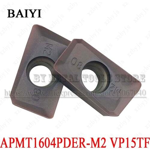 10P APMT1604PDER-M2 VP15TF APMT 1604 PDER M2 VP15TF Indexable Carbide milling inserts CNC Lathe Milling tools for Stainless Ste