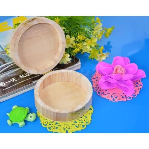 200pcs/lot Jewelry Box Round Wooden Box Boutique Gift Wooden Box Gift Jewelry Box SN3568