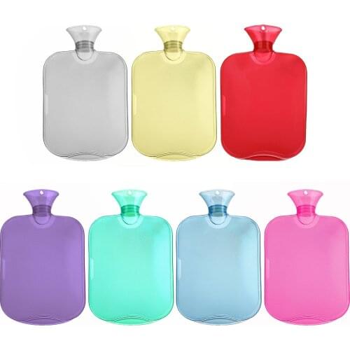 2000ml High Density PVC Transparent Water-filling Hot-Water Bag Winter Hand Warmer Explosion-proof Water Injection Pouch