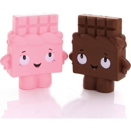 2018 13cm Novelty Squishy Chocolate Boy Girl Squishy Squeeze Soft Slow Rising Scented Gift Fun Toy Mobile Phone Strapes drop