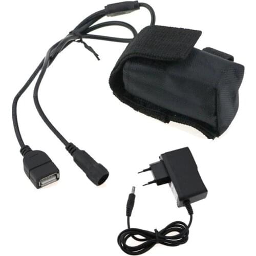 8.4V Battery Pack 4x18650 6400mah Rechargeable Battery Pack USB+DC Port with Charger for Led Bike Bicycle Light T6 T4 Headlight