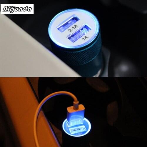 Dual USB car charger 2.1V small steel gun car charger for Audi all series Q3 Q5 SQ5 Q7 A1 A3 S3 A4 A4L A6L A7 S6 S7 A8 S4 RS4