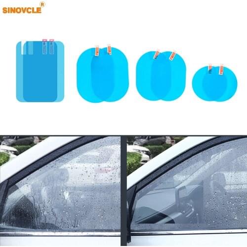 Car Rearview Mirror Protective Anti Fog Car Mirror Window Clear Film Film Waterproof Car Sticker 2 Pcs/Set