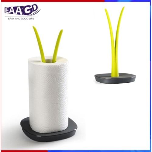 Decorative Paper Towel Holder or Toilet Paper Holder - Vertical Countertop Paper Towel Stand or Roll Stand-Sturdy No-Slip Base