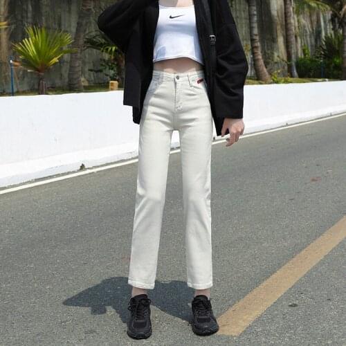 Jeans Woman Denim Trousers Straight Jeans Boyfriend Femme Denim Pants Women Pants High Waist Vintage New 2021 casual streetwear