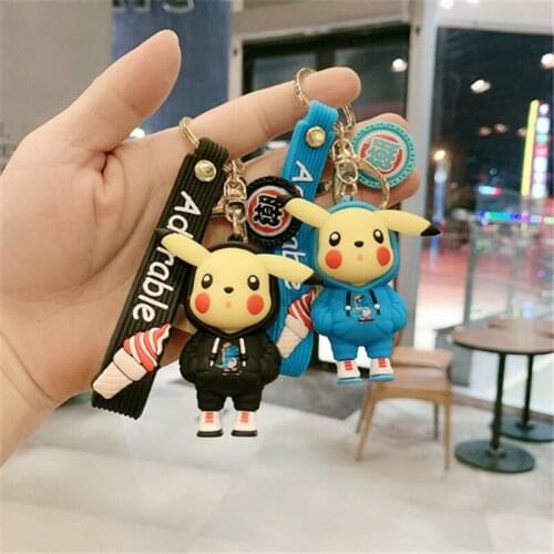 Pokemon Figurine Keychain Cute Fashion Pikachu Pvc Action Figure Toys Key Bag Decoration Mini Model Collection Anime Pokemon Toy