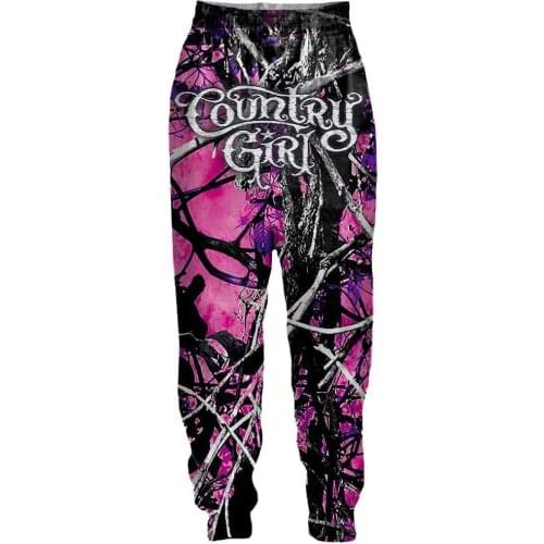 Country Girl Camo 3D All Over Print Sweatpants Harajuku Fashion Unisex Trousers Hip Hop Casual Joggers Pants
