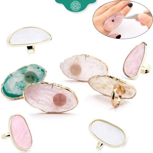 1pcs Glue Rings Eyelash Extension Individual False Eyelash Glue Holder glue eyelash glue bracket pigment Gold-plated Ring Tool