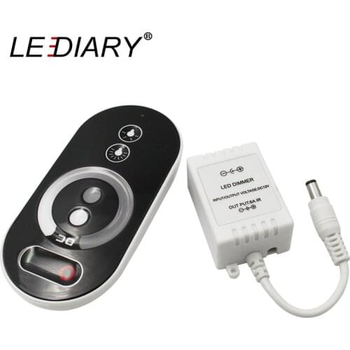 LEDIARY 12V RF Stepless Dimmer Wireless Remote Controller Mono Color LED Lamps Strip 3528 5050 60W Touch Control Wifi Controller