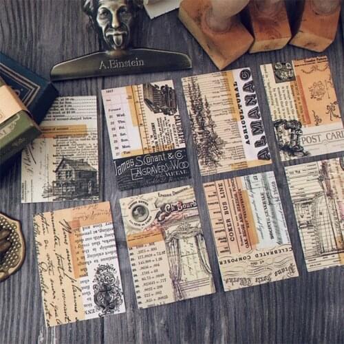 Junk journal Vintage collage background sticker DIY scrapbooking phone week album diary happy plan decoration sticker