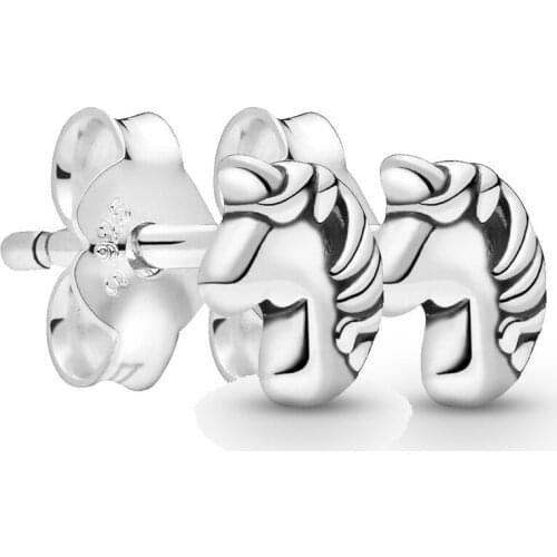 Original Me Collection My Magical Unicorn Stud Earrings For Women 925 Sterling Silver Earring Wedding Gift DIY Jewelry