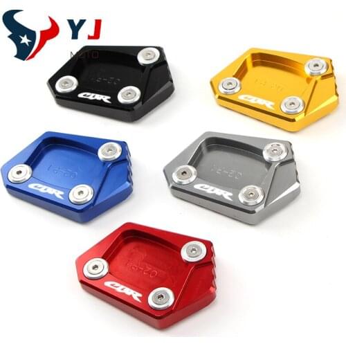 For Honda CBR 600RR 650F 600F 500R 250R 250F CB500F Motocycle CNC Kickstand Foot Side Stand Enlarge Extension Pad Support Plate