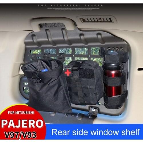 For Mitsubishi Pajero Storage Shelf Side Window Bracket Modification Storage Panel Rear Trunk Debris Rack Storage Accessories