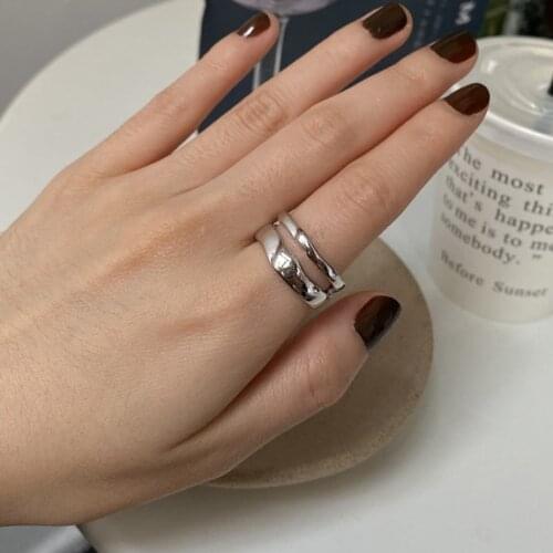 Simple Personality Opening Finger Rings Fashion Jewelry Elegant Charms Gold And Silver Color Adjustable Ring Jewellry
