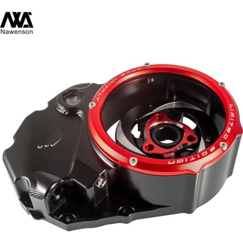 Motorcycle Clear Clutch Cover Oil Bath Set Pressure Plate Retainer for XDiavel 1262/S 2016-2020 for Multistrada 1260 2018-2020