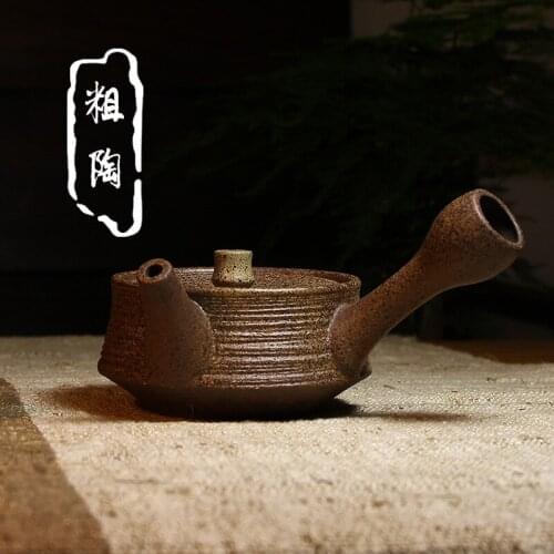 Mixed batch of Yixing Zisha teapot imitation Japanese coarse pottery hand cross 250cc gift teapot LOGO lettering