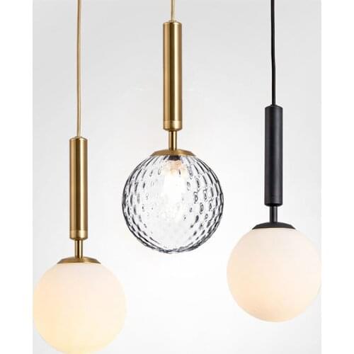 Modern Pendant Light Globe Glass Pendant Lamps Living Dinning Room Hanging Lamp Luminaire Art Decor Lighting Fixture Nordic Lamp