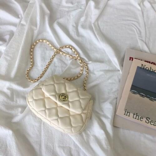 NEW Women Shoulder Handbag PU Leather Black White Chains Small Clouds Flap Crossbody Bag Purse feminina bolsos mujer