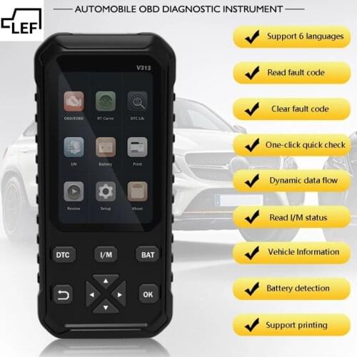 Universal V313 OBD2 Automobile Car Fault Scanner Engine Code Reader Auto Diagnosis Fault Detector